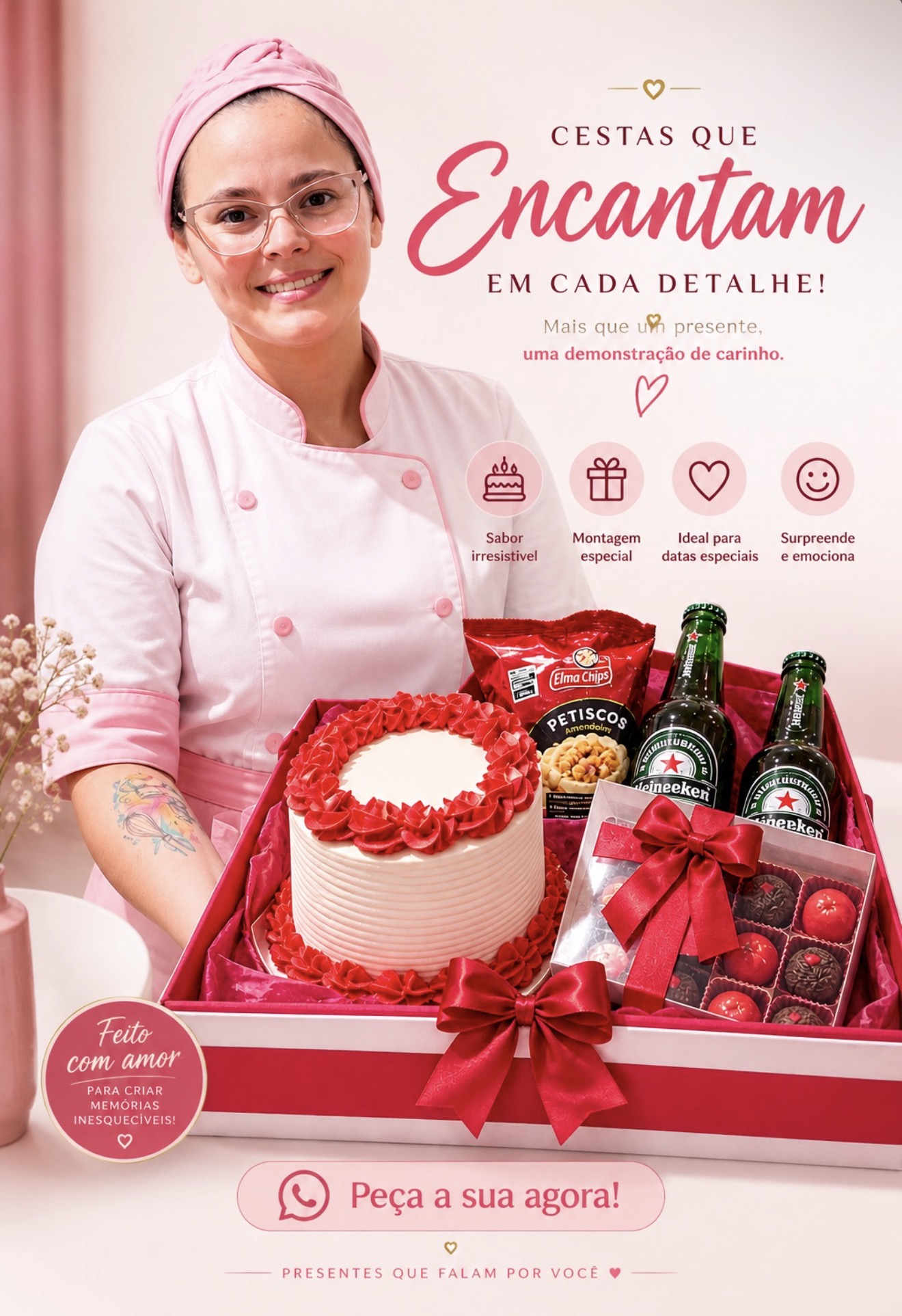 Cestas e kits da Raffaella Yasmim Confeitaria